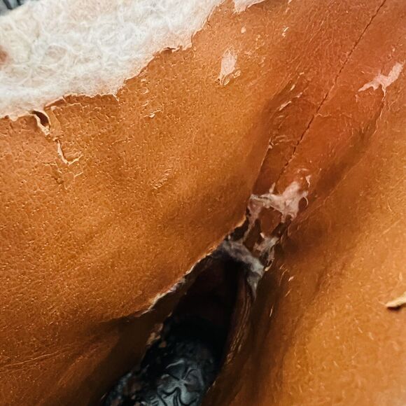 Lucky Brand Black Leather Buckled Harness Wooden Soled Riding Biker Moto Boots 8 - Picture 8 of 10